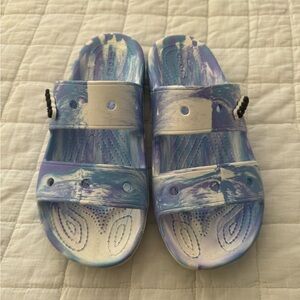 Tie Dye Croc Slides